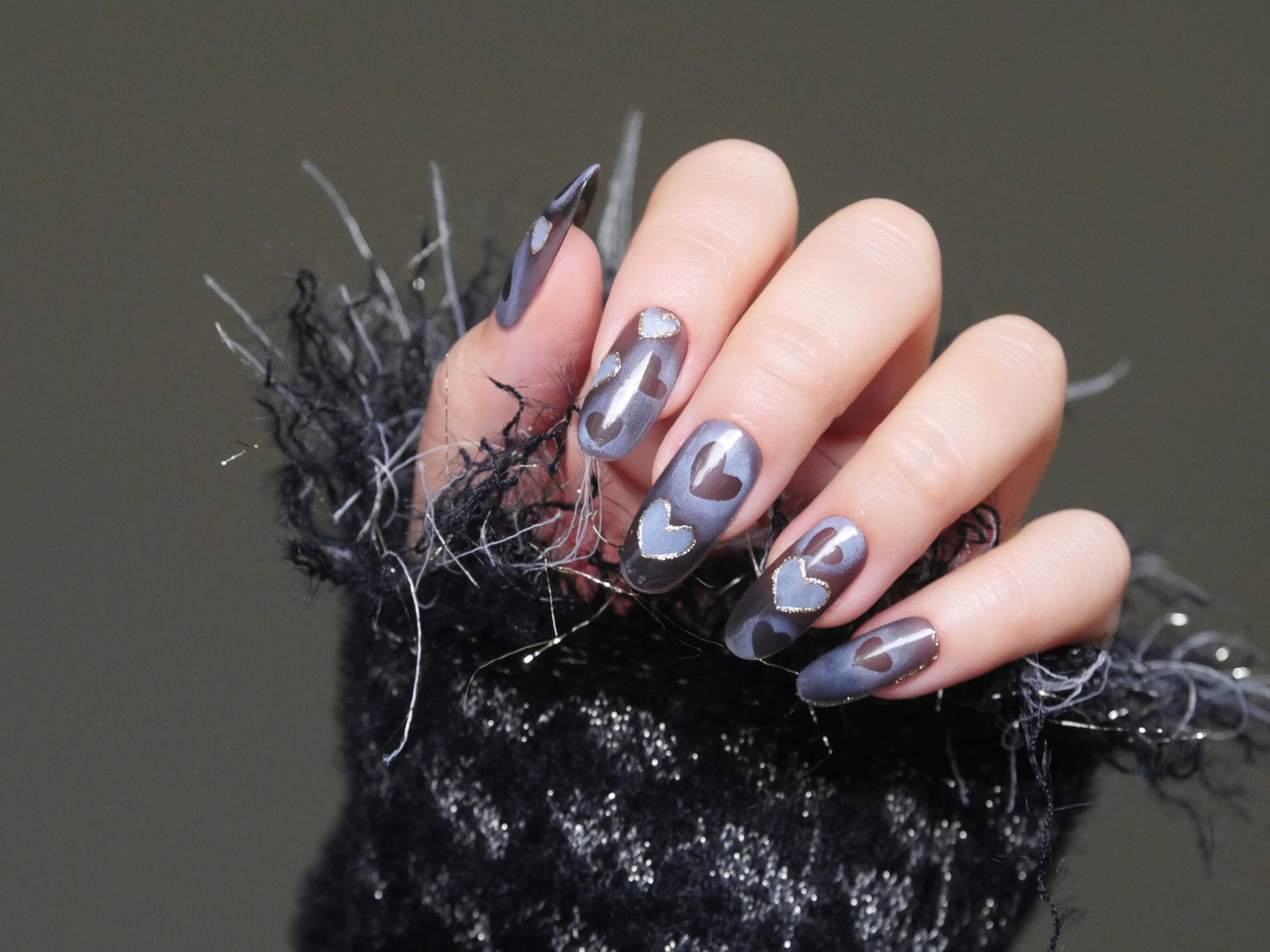 Heart Shaped Gradient Hollowed Nail sticker/ Air Brush Free Heart Hollow Nail Art Stickers Decals