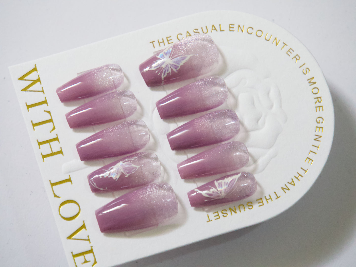 Delicate Colorful Butterfly Nail Sticker