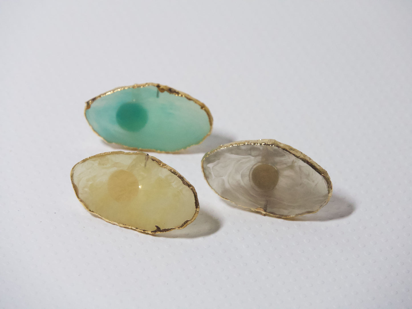 Marble nail painting Palette/ Golden edged Mini Finger Ring Dishes Color Mixing UV Gel Polish Paint Tool