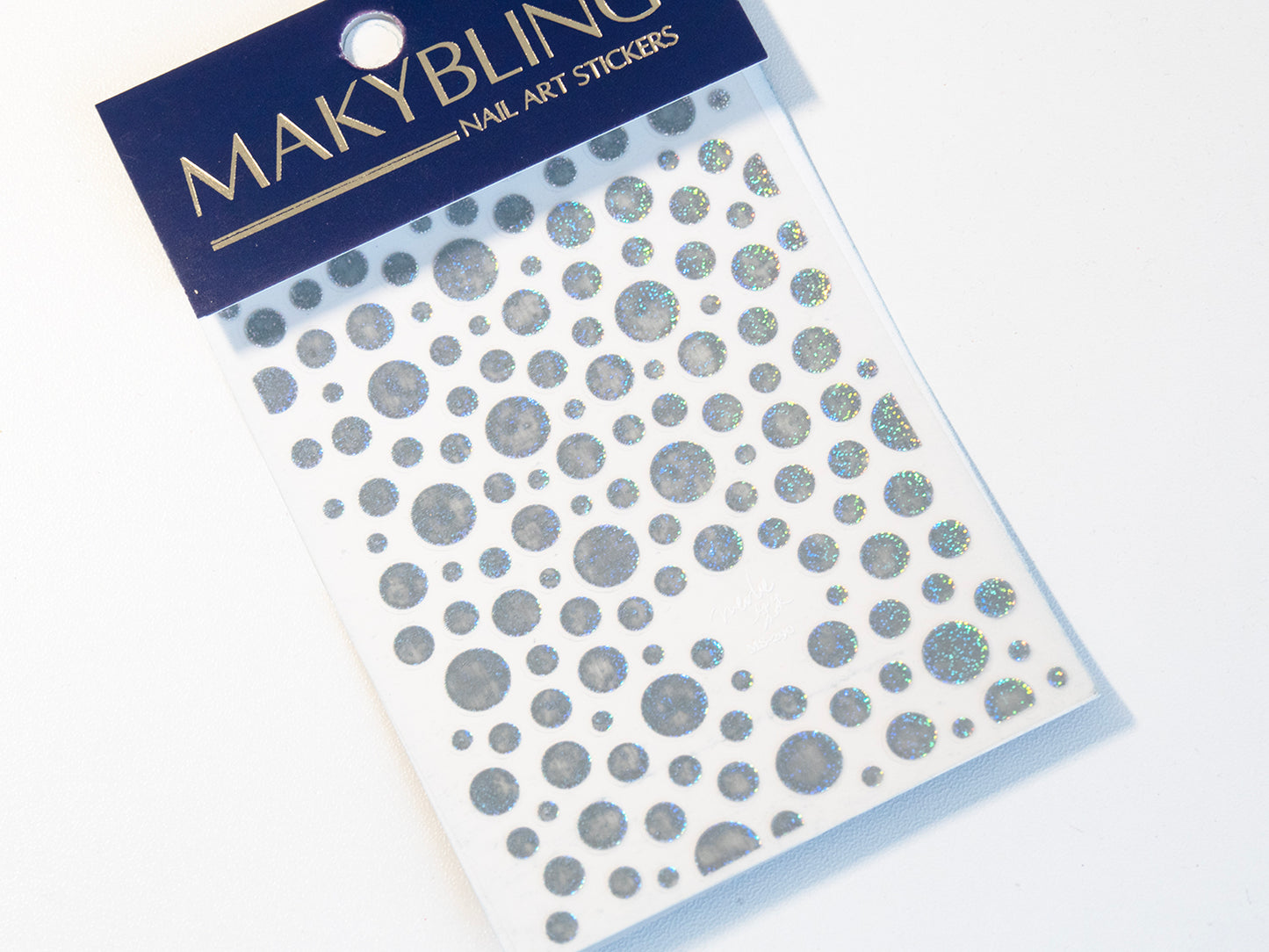 Holographic Glitter Dot Nail Stickers, Iridescent Circle Nail Decals, Laser Bubble Nail Art Stickers