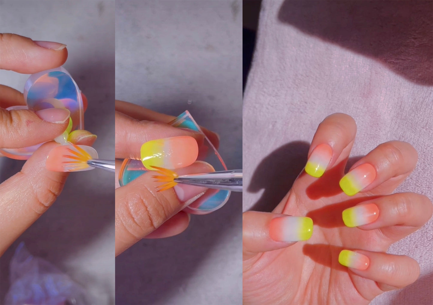 Ocean Blue Fan Brush for Nail Art