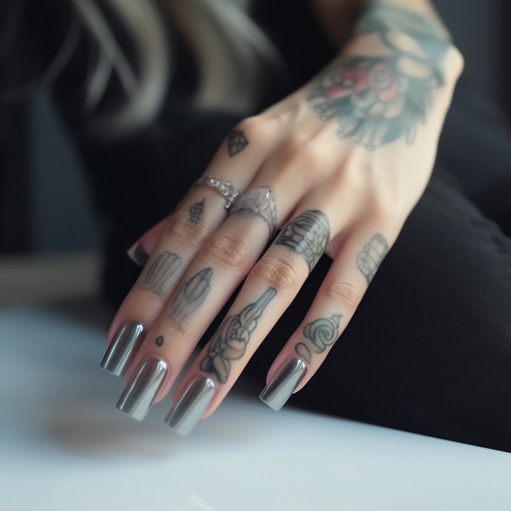 Solid Nail Pigment Mirrored Shimmer Palette /Metallic Mirror Chrome Dip Powder Nail supply Silver Gold Copper Nail Metallic Manicure powder