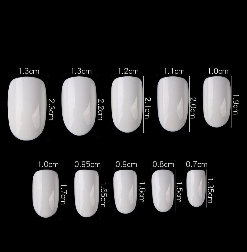100 pcs Full Cover Cute Round False Fake Nails Tips Manicure nail well tips/Japanese style Acrylic UV gel nail polish Manicure Nail Tips
