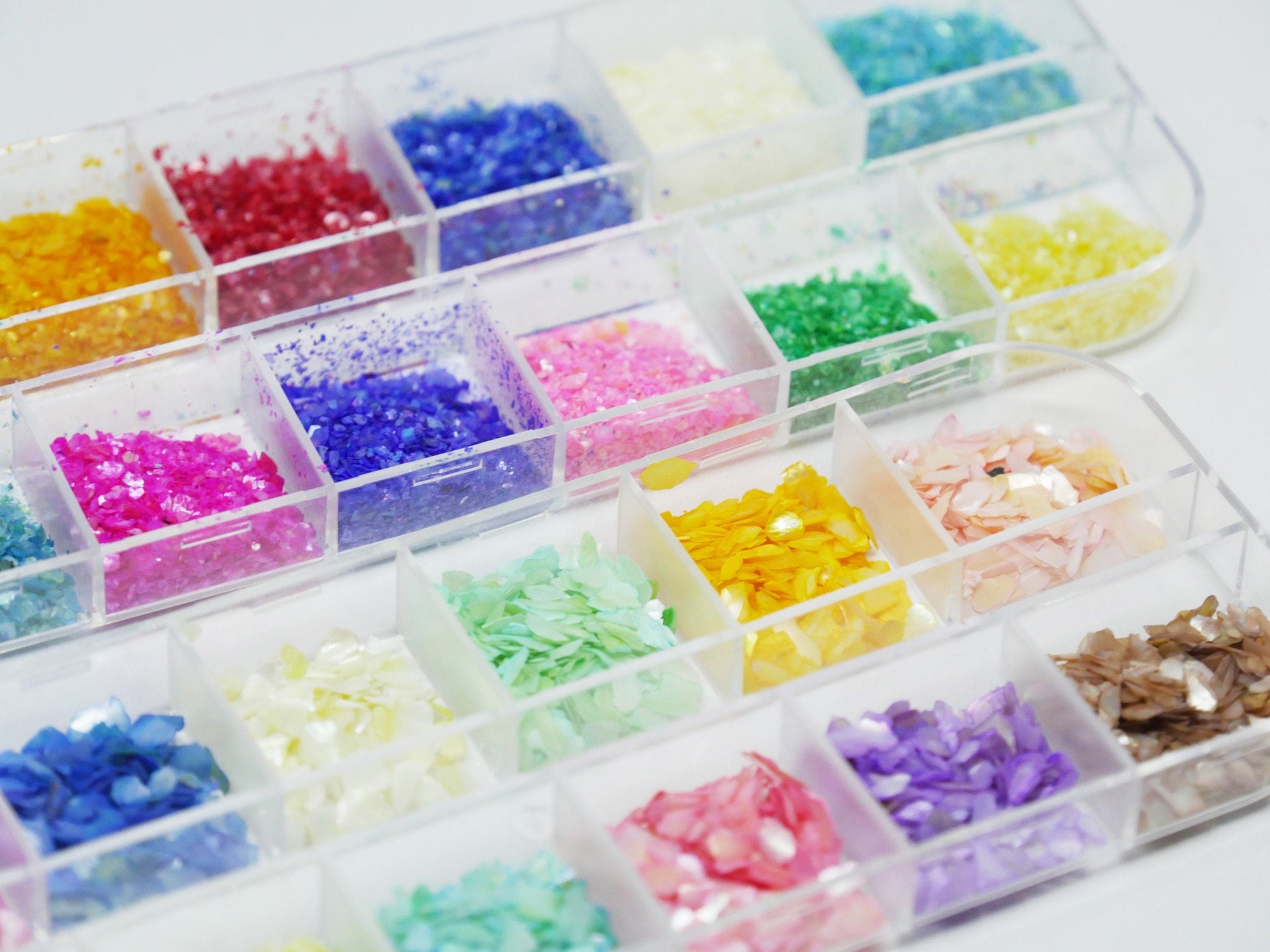 Sea shell chips nail decals/ Ocean Pinctada albina Shell Glitter Nail flakes DIY nail deco/ Natural shell Powder nail decal pigment flakes