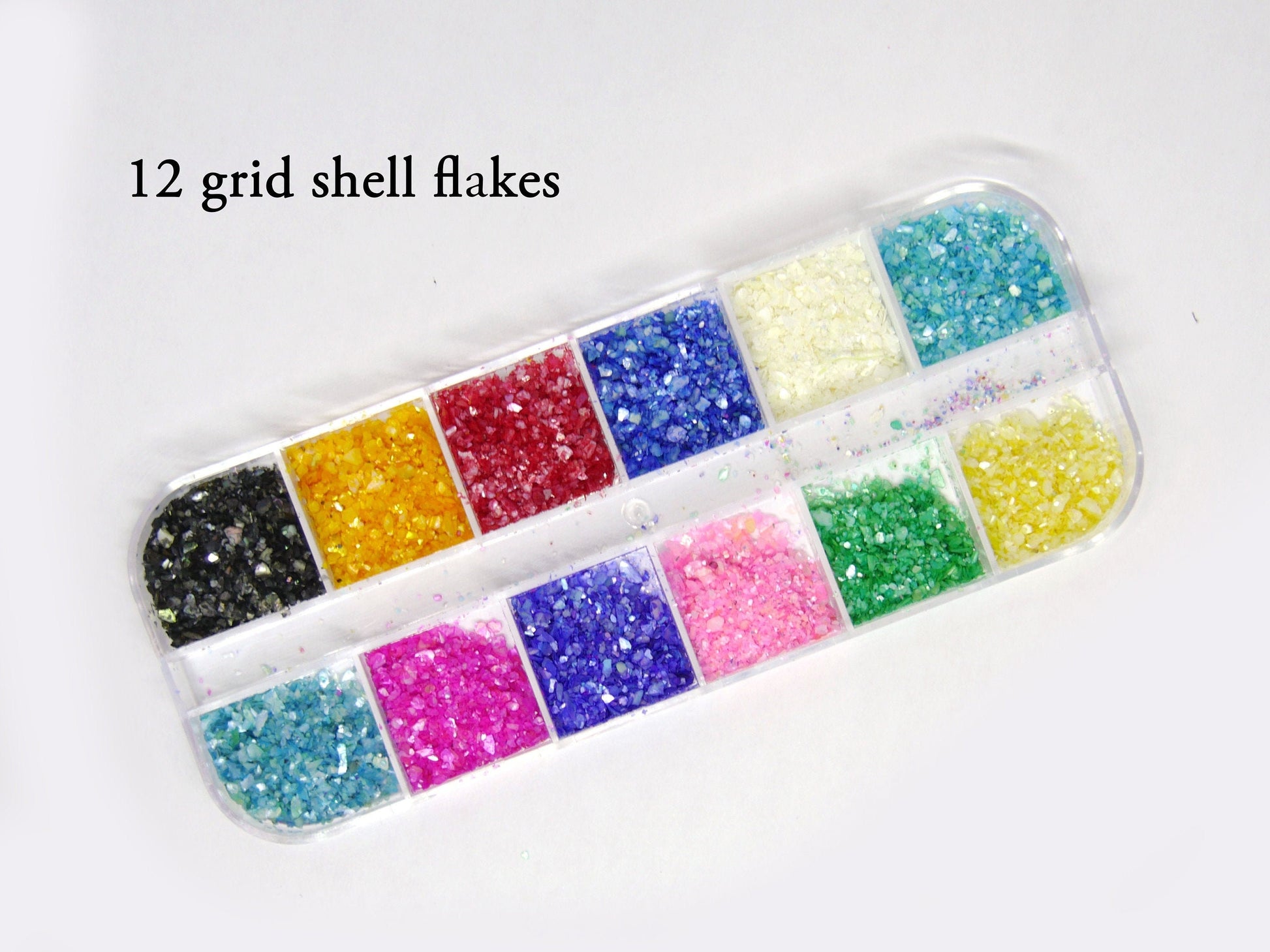 Sea shell chips nail decals/ Ocean Pinctada albina Shell Glitter Nail flakes DIY nail deco/ Natural shell Powder nail decal pigment flakes