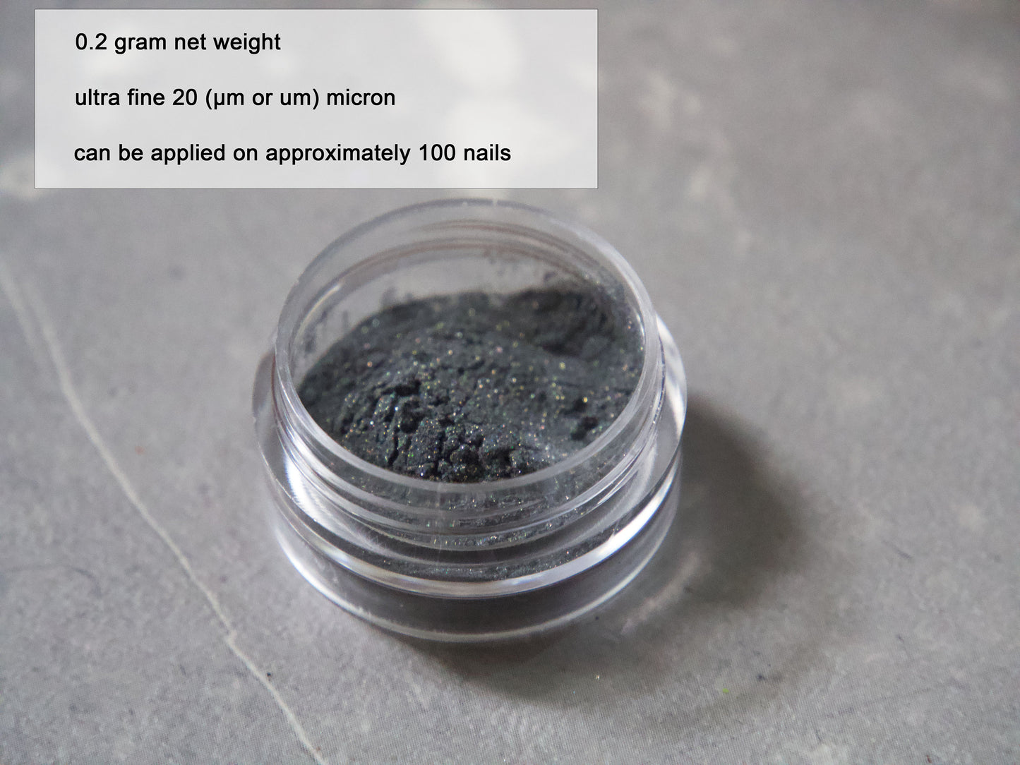 Ultra Fine Rainbow Laser Powder 20 um/ 0.2g Silver Halo Nail Shimmer Pigment/ Chameleon Colorful Holographic Powder for Resin & Manicure