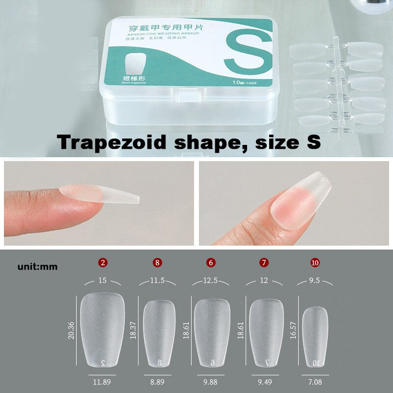 100pcs Pre-shaped Matte Full Cover Short False Press on Nails