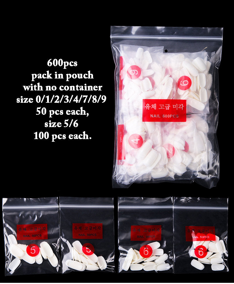100 pcs Full Cover Cute Round False Fake Nails Tips Manicure nail well tips/Japanese style Acrylic UV gel nail polish Manicure Nail Tips