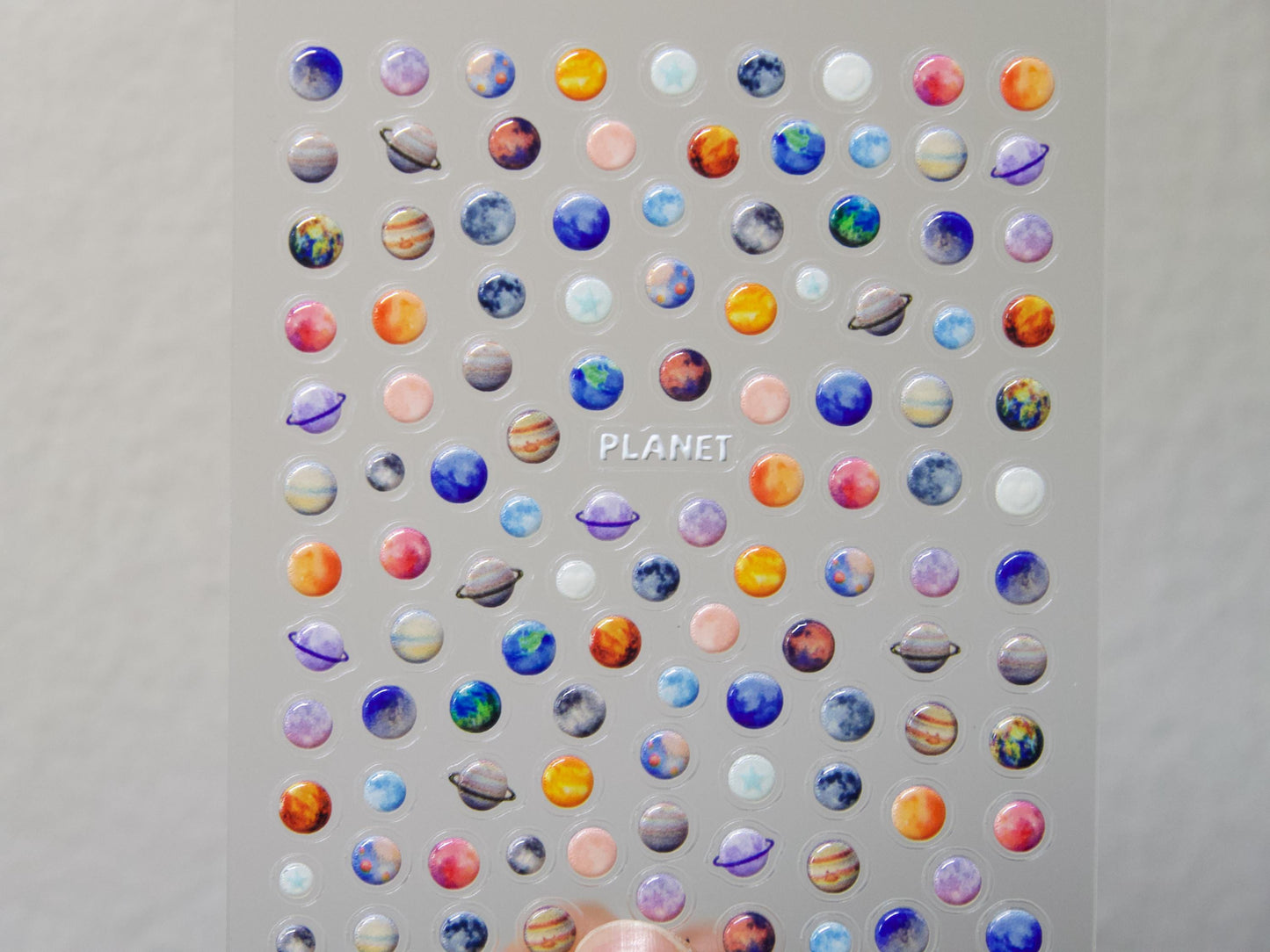 3D Planet Nail Art Stickers: Jelly Universe Space Decals