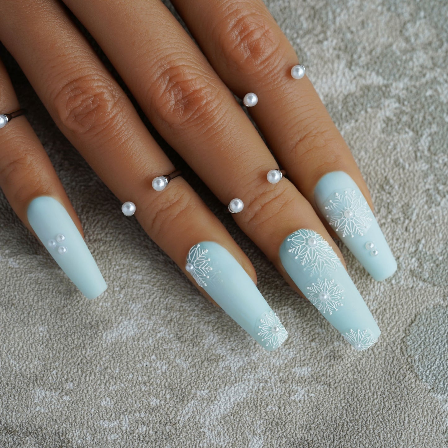 Lace Snow Floral Butterfly Nail Stickers Kit