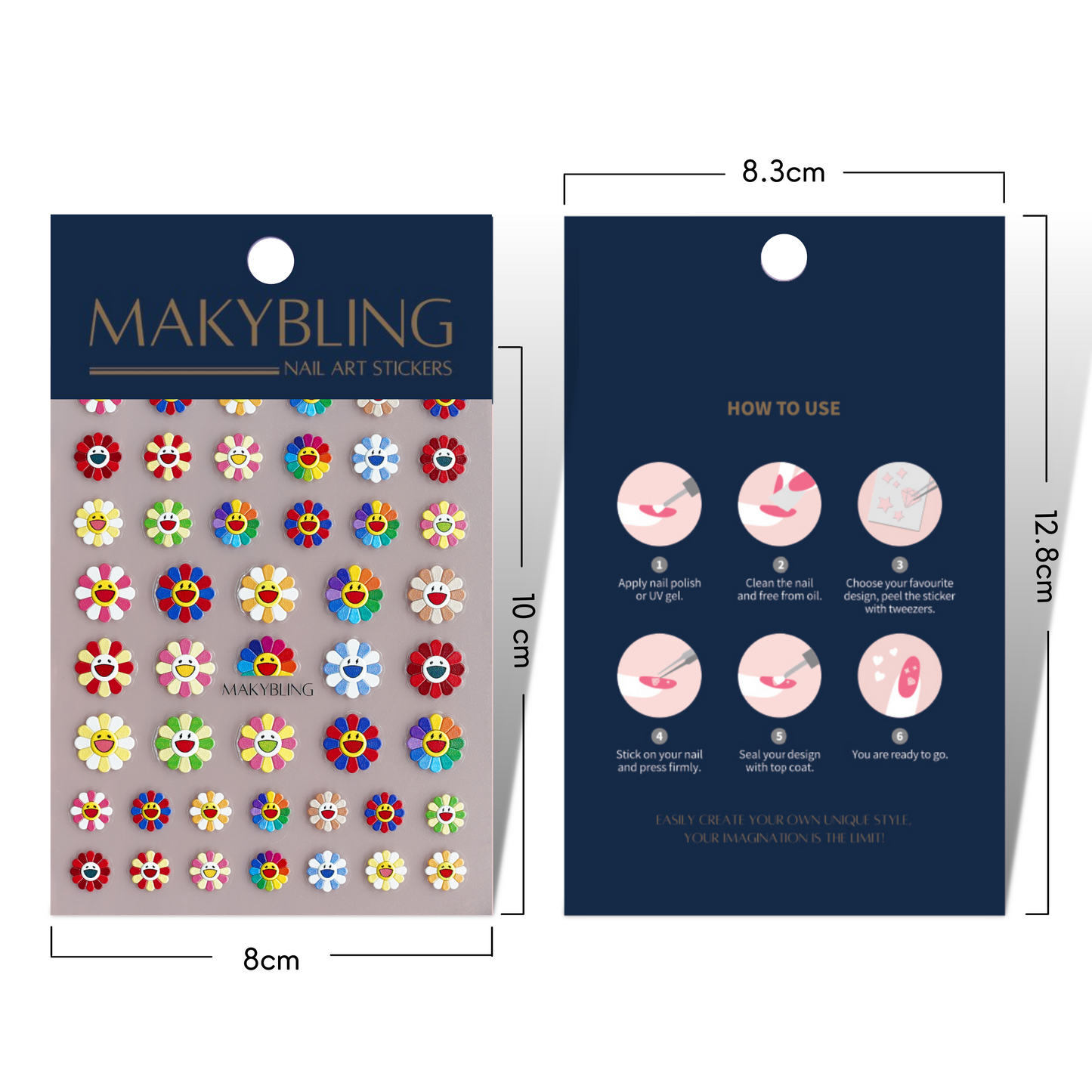 Smiley Face Nail Stickers Kit