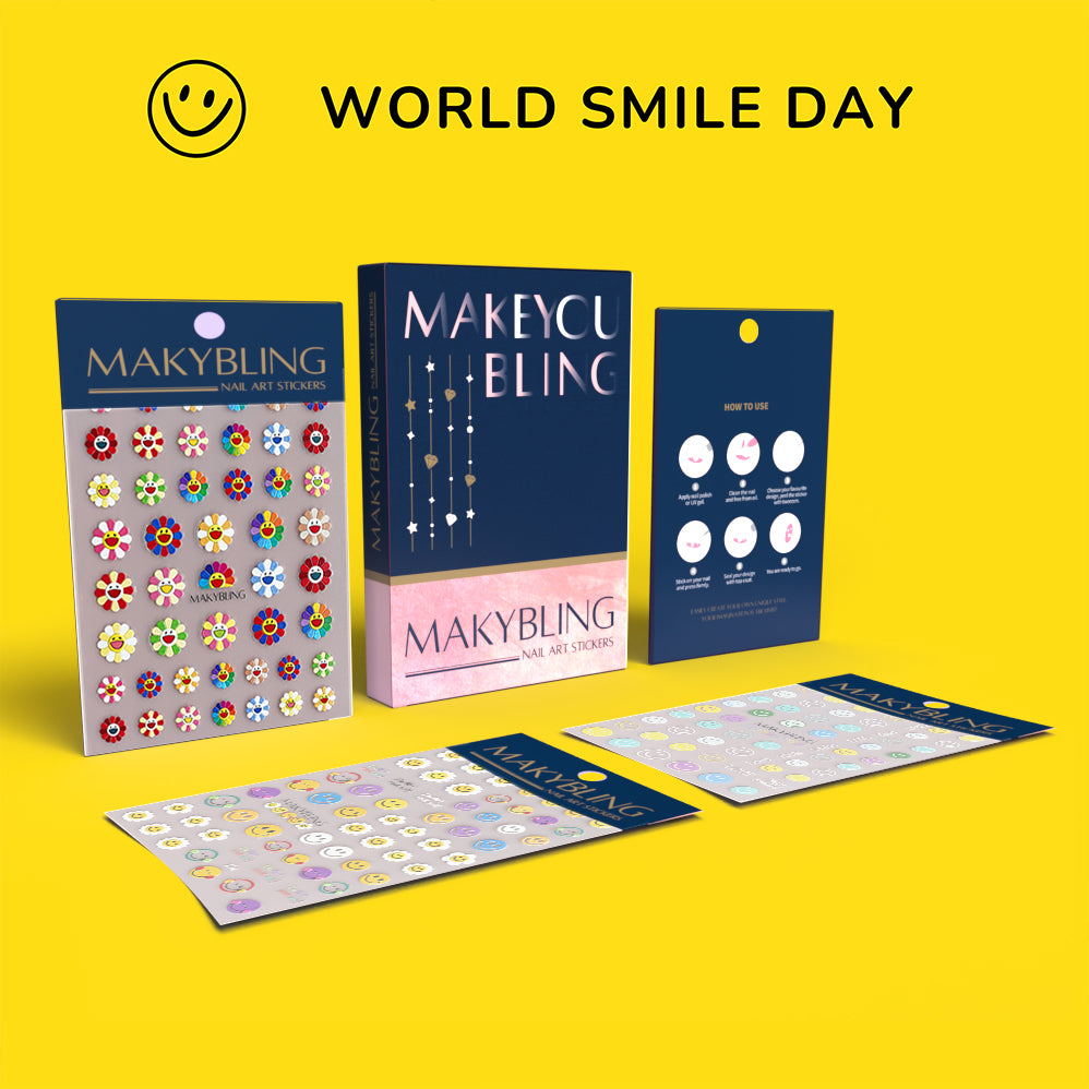 Smiley Face Nail Stickers Kit