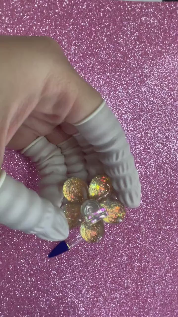 Flower False Nail Display Stand Holder Press On Nail Tips Practice Holders Glittery Floral Manicure DIY Tools Display Nails tool