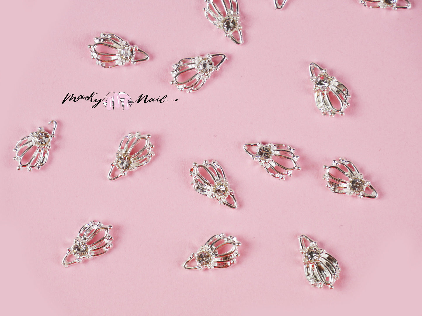 3 pcs vintage design 3D Metallic Rhinestone nail studs / vintage design charm Nail design nail art/ Manicure Nail 3D decorations