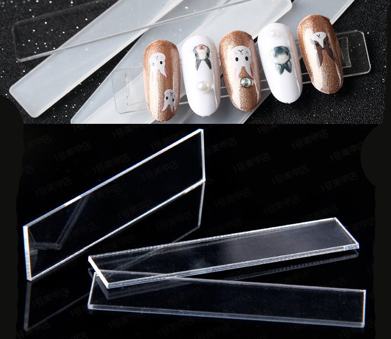 20 pcs acrylic-based nail display holder/ Transparent False Nail Tips display board/ Clear Display Stand Clear Acrylic Holders