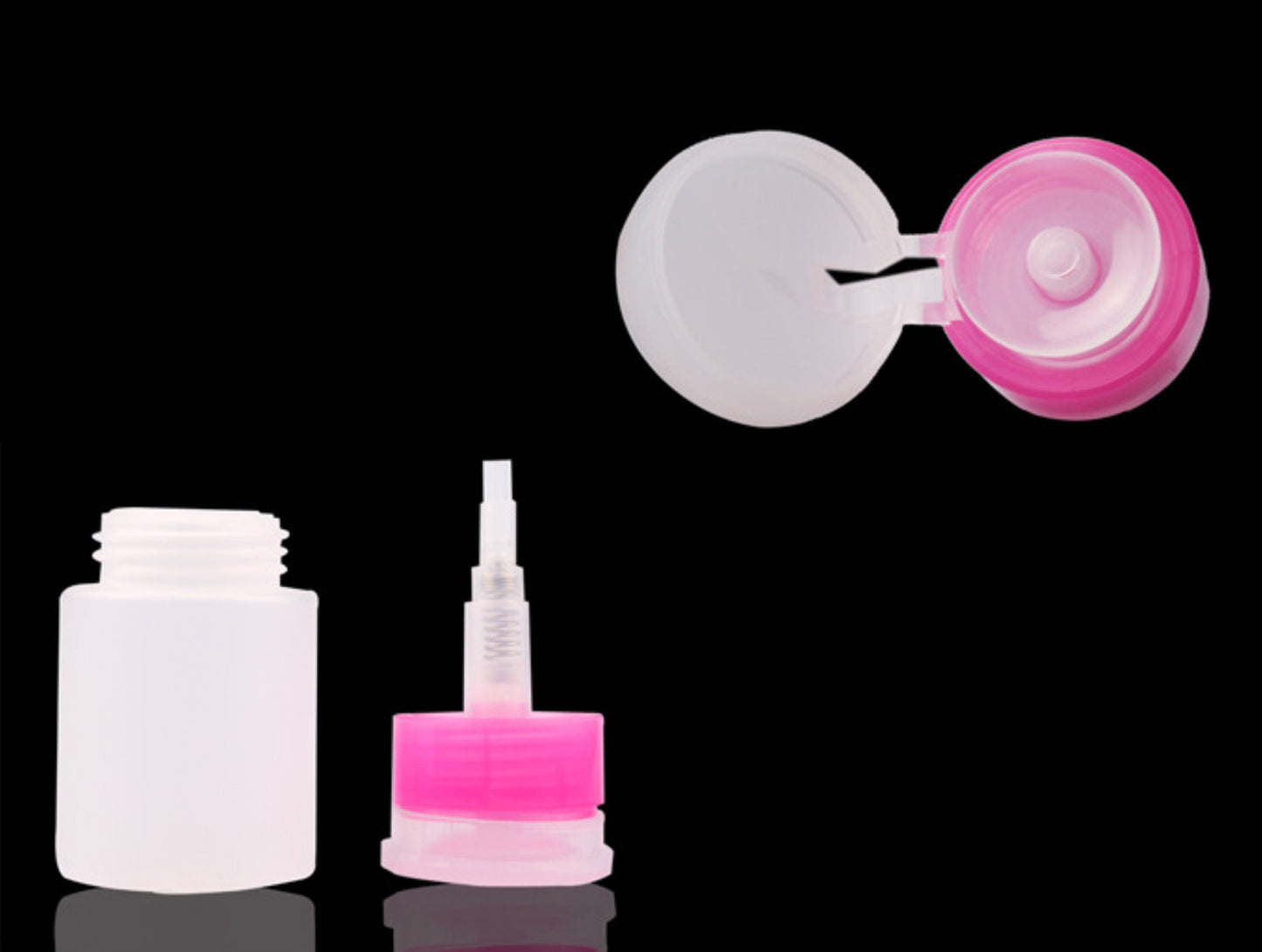 Nail Polish Remover Push Down Pump Dispensers Empty Plastic Bottle Remover Liquid Alcohol Press Pump Bottle