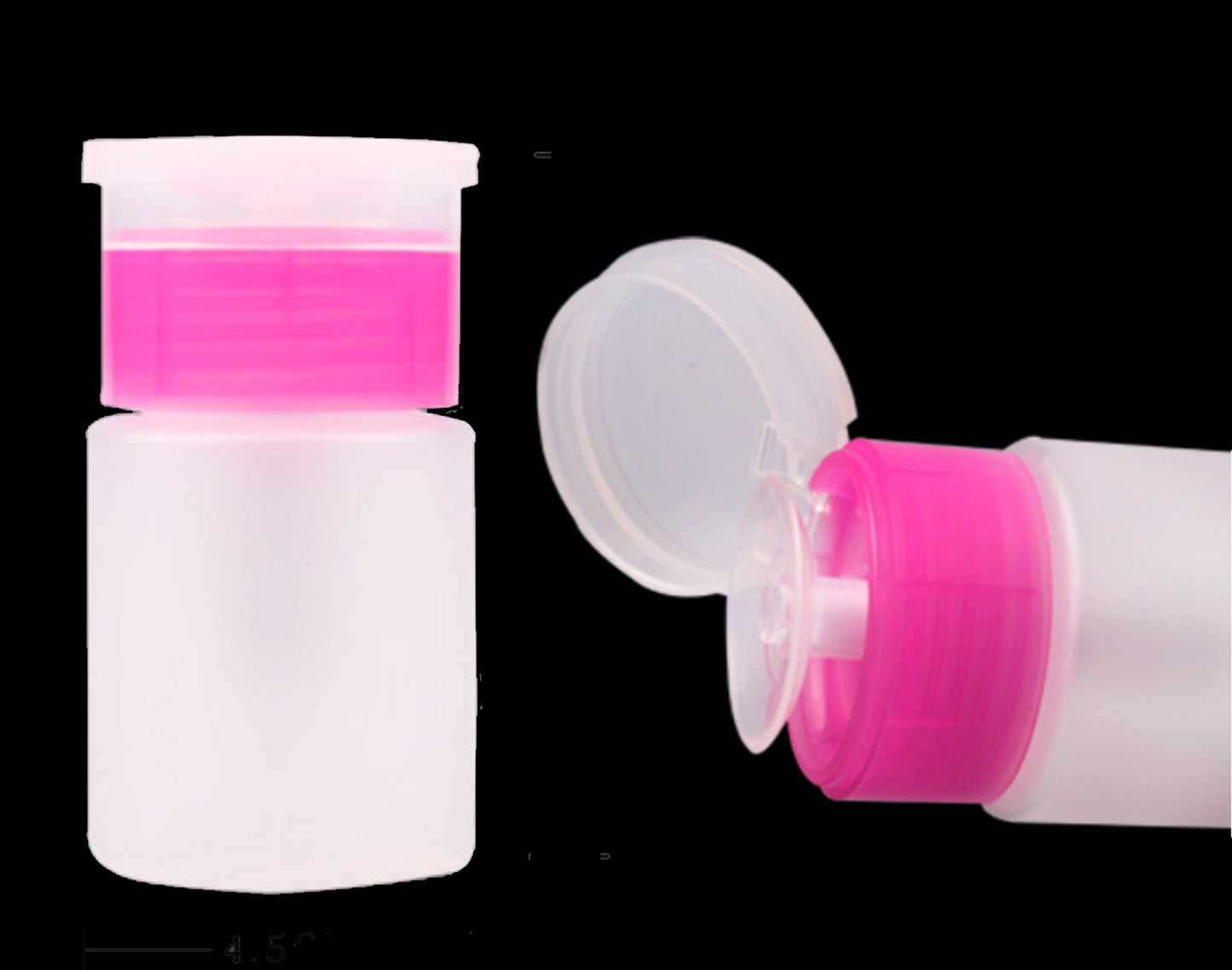 Nail Polish Remover Push Down Pump Dispensers Empty Plastic Bottle Remover Liquid Alcohol Press Pump Bottle