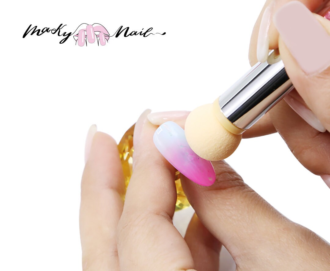 Nail art Sponge Heads Gradient Brush/ Shade Maker Pen
