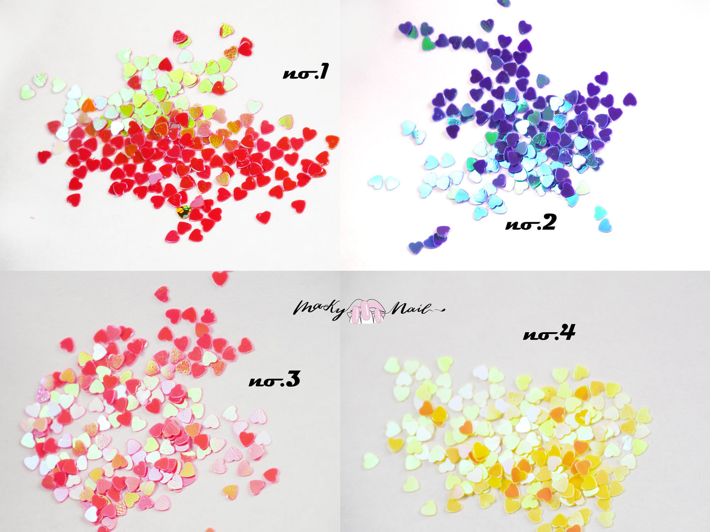 12 colors Nail art Heart Flakes 3D DIY laser Petal Sequins/ Heart shaped glitter flakes for nail design UV gel UV resin nail polish