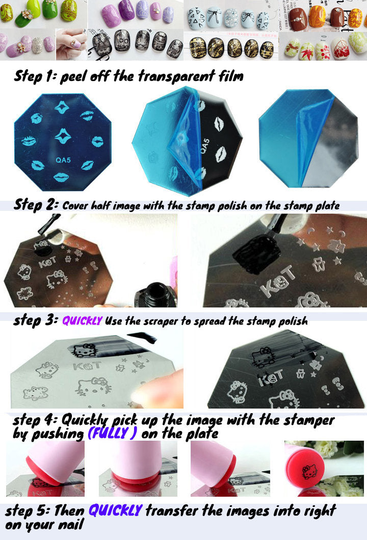 Snake Spiritual England lattice Nail Art Stamping Image Plates/ Diamond Check Nature Manicure Nail Designs DIY Stamping Templates