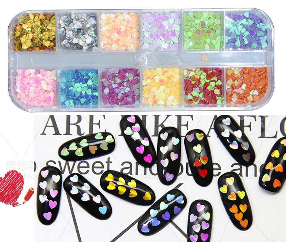 Bright Heart Fake Sprinkles Mix for Resin, Nail Art, Jewelry Making, F
