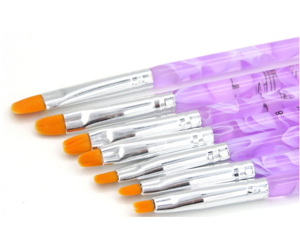 7 pcs Acrylic Nail Art Pen Tips UV Builder Gel Painting Brush Manicure Set/ 3D Nail art nail brush pen for acrylic design builder