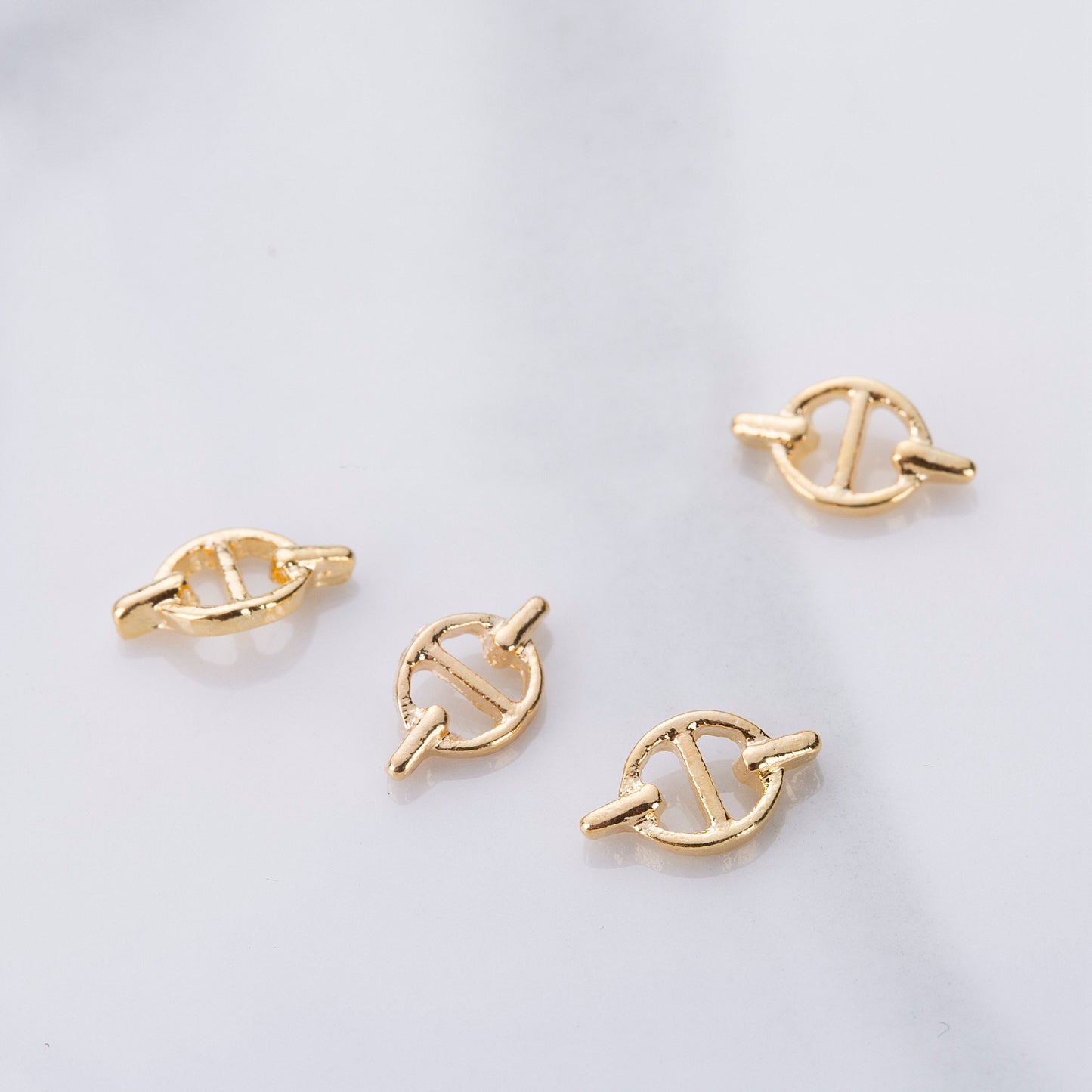 10 pcs 3D nail deco/ Gold silver chain connection nail art deco