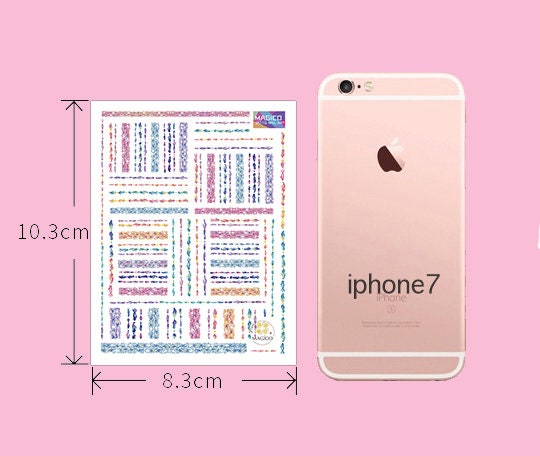 Oriental Cherry Blossom Nail Art Sticker/ DIY Tips Guides Transfer Stickers/ Pink sakura flower Sticker/ plum blossom manicure stencil