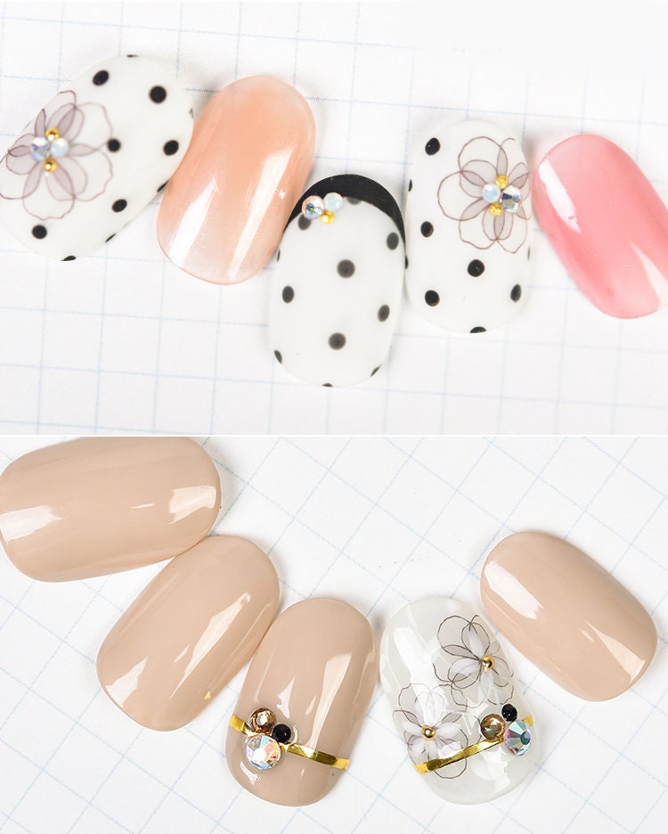 Black Lace Flower Nail Art Sticker/ DIY Tips Guides Transfer Stickers/Transparent flower Sticker/ floral blossom manicure stencil