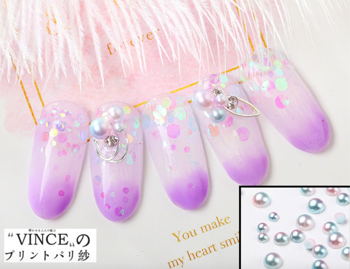 12 grids Mixed Galaxy Pearls & Shells /artificial Mermaid pearly lustre Various decorations