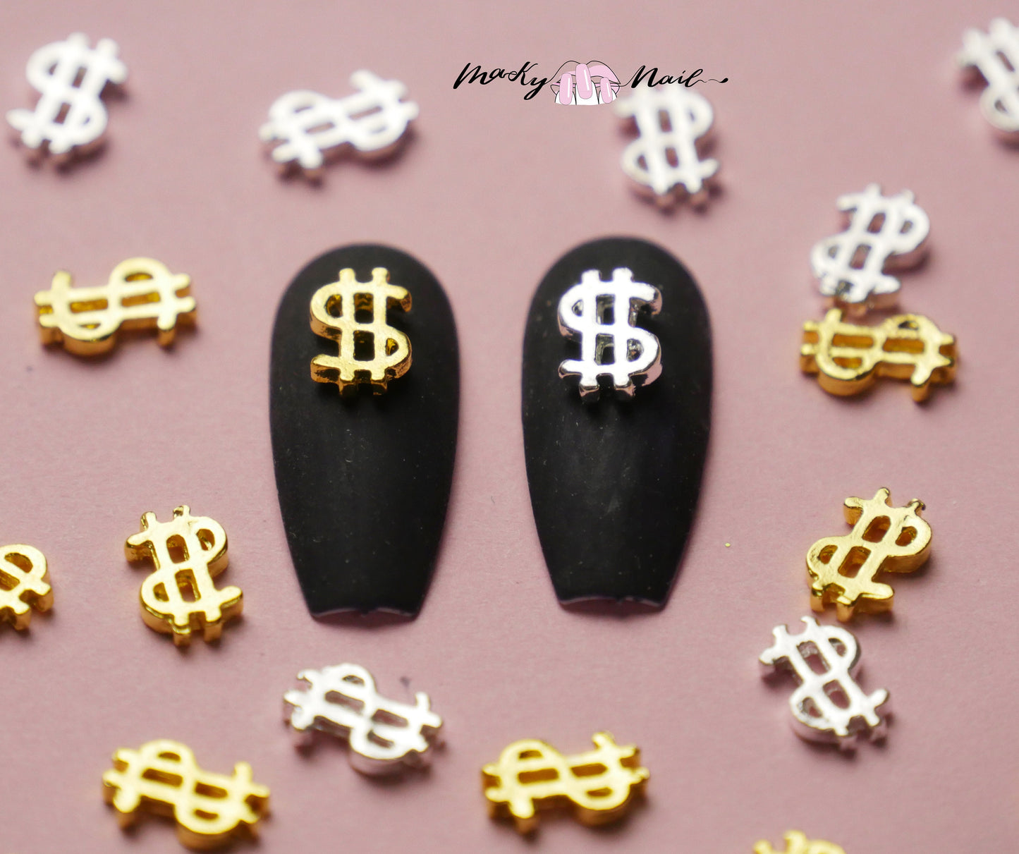 5 pcs 3D Money Sign nail decoration/ Dollar Sign DIY nail deco charm for nail art