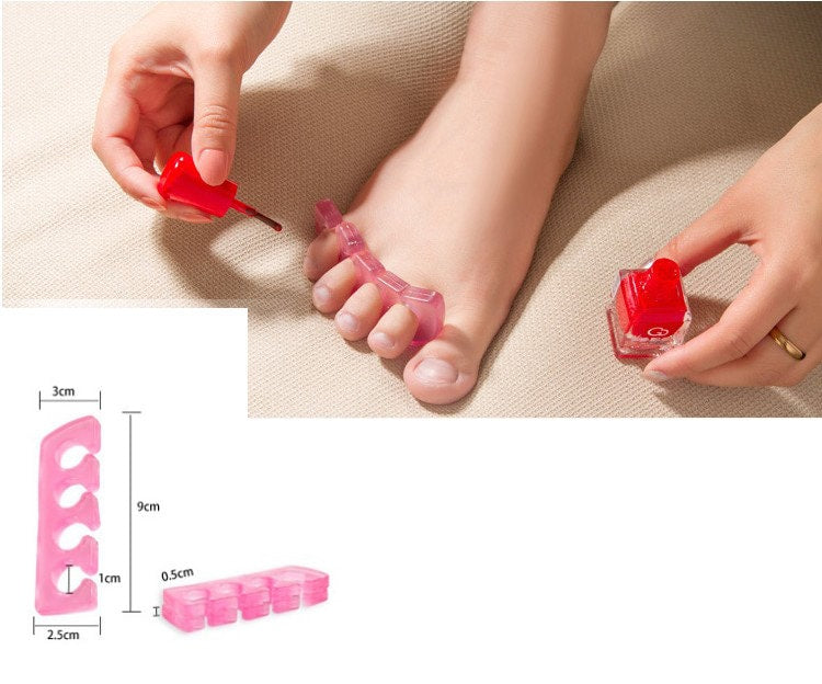 1 pair Silica gel Toe Nail Tools Reusable Finger Bracket Nail & Toe separators Manicure Pedicure Tools painting tool