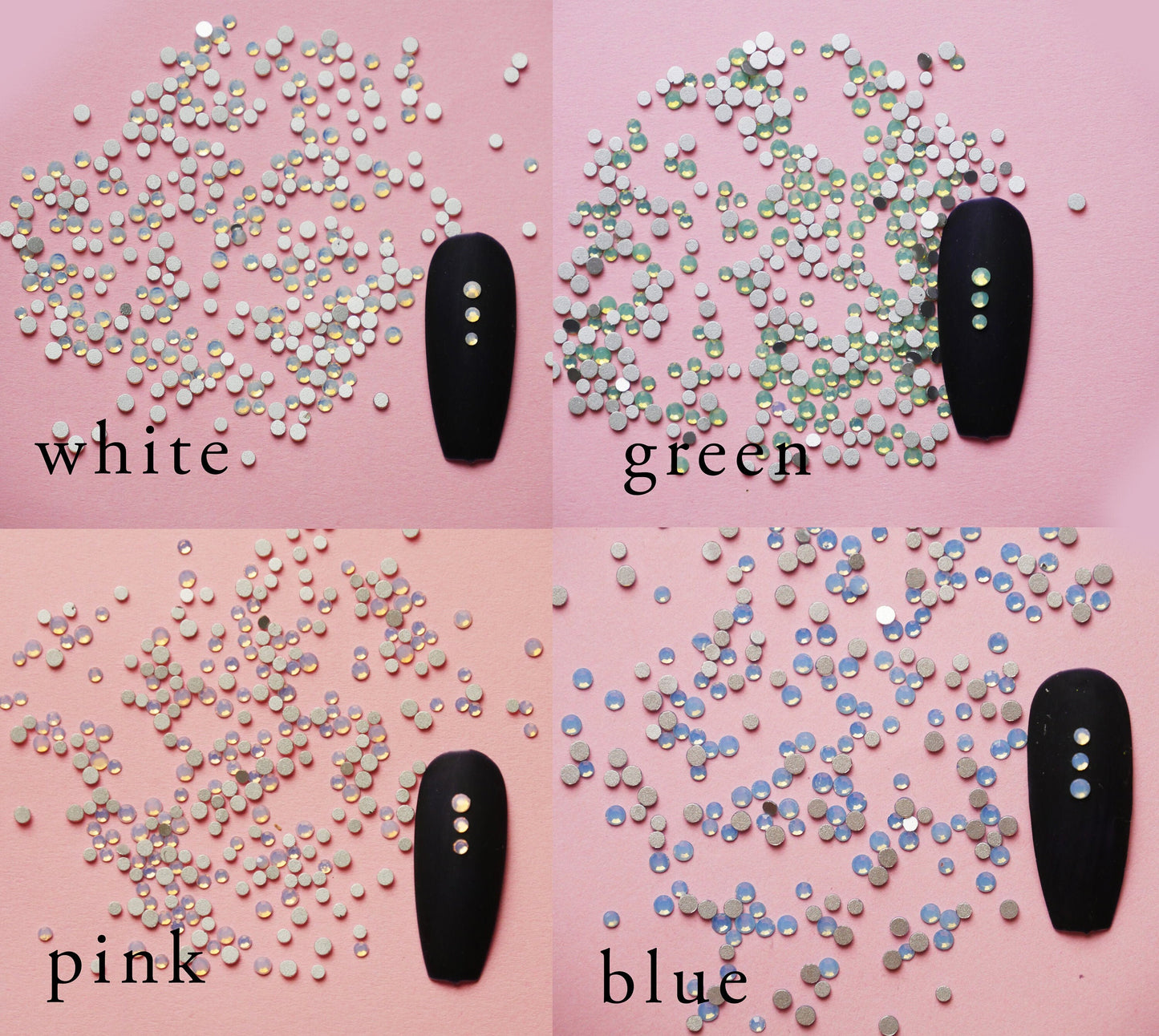 Opal Nail Rhinestones/ Small Opal Glitter Mix Flat Back Crystal Gems Strass 3d Nail Art Decorations