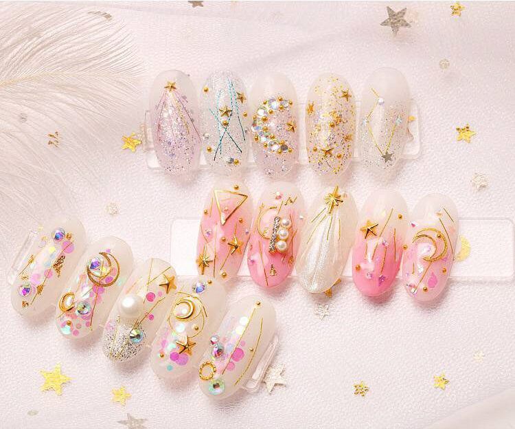 12 jars Mermaid starry sky thread line Nail deco/ Line DIY Nail Art Tips Decoration/ nail art thread line stripe