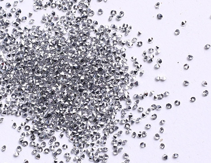 Microbead Culet Diamond crystal Nail Art glitter/ Mini crystal Metallic AB stone Nail design art decoration rhinestones /Mini chatons