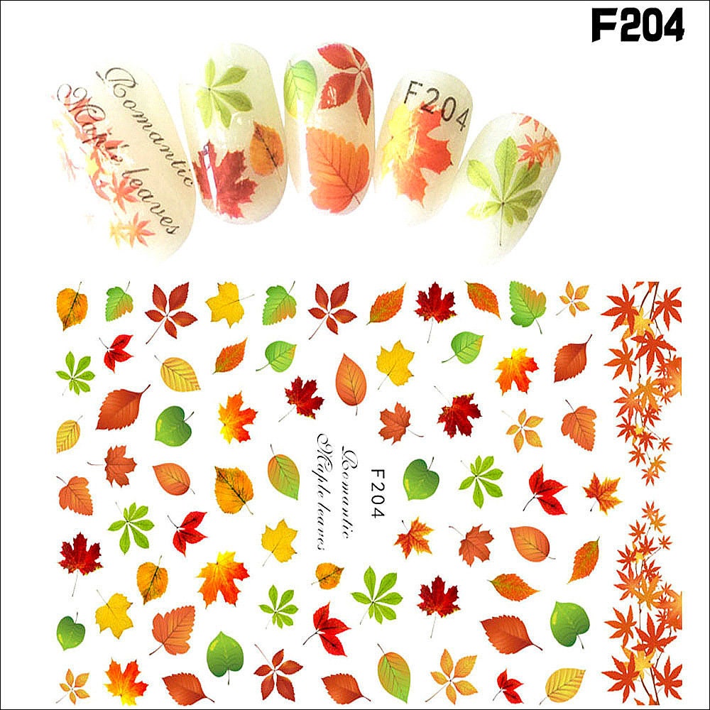 Succulent Green Garden Nail Art Sticker/ Plants Leaves Forest fairy Nail DIY Tips Guides Transfer Stickers