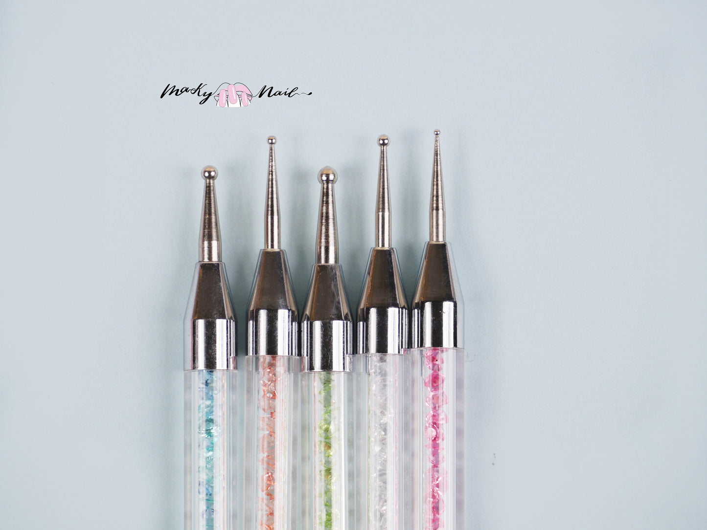 5 pcs Crystal dotting pen Set for nail art/marbleizing glaze painting pen/ polymer clay DIY tool pen/ miniature crafts making tool set
