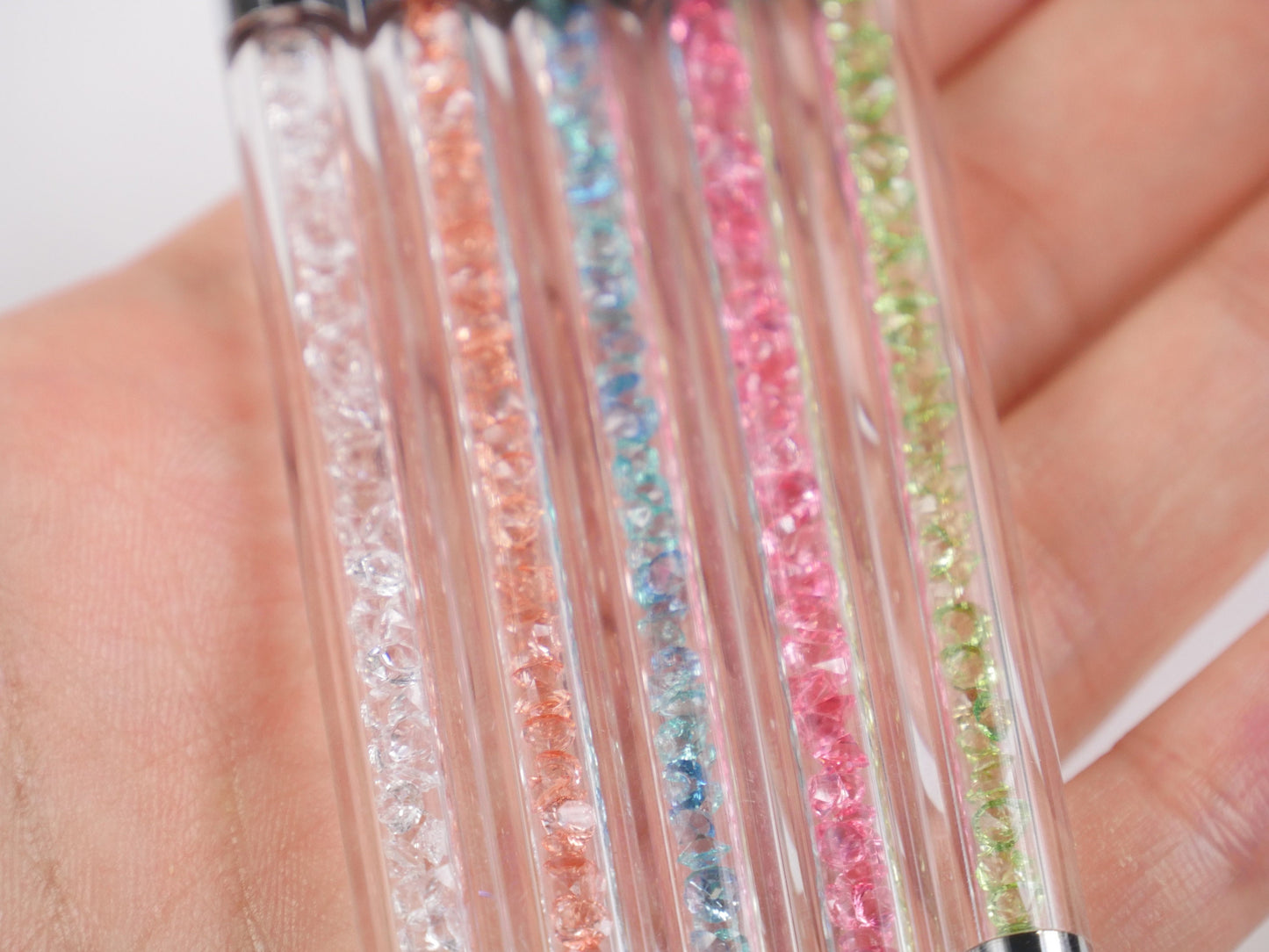 5 pcs Crystal dotting pen Set for nail art/marbleizing glaze painting pen/ polymer clay DIY tool pen/ miniature crafts making tool set