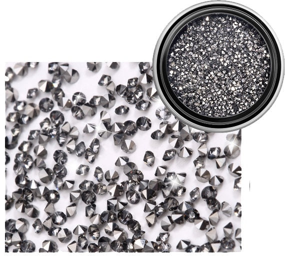 Microbead Culet Diamond crystal Nail Art glitter/ Mini crystal Metallic AB stone Nail design art decoration rhinestones /Mini chatons