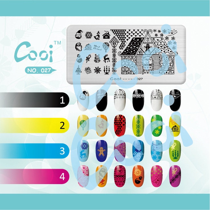 Christmas Nail Art Stamping Image Plates
