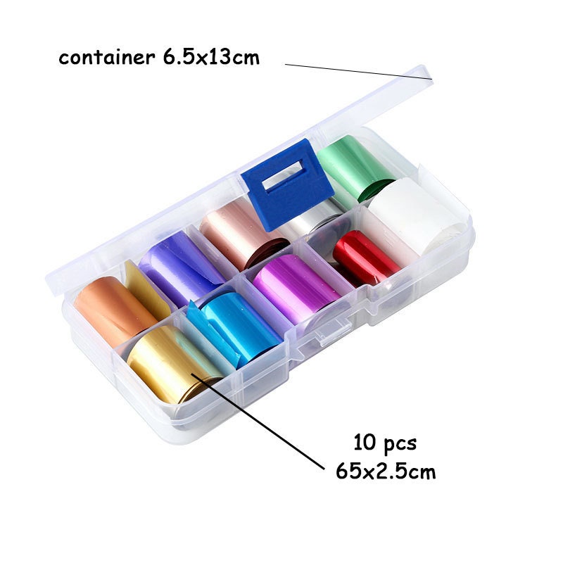 10 pcs Metallic transfer paper Foil Nail Art Sticker Decal/ DIY metallic nail transferring mirrored foil design/gold nail sticker