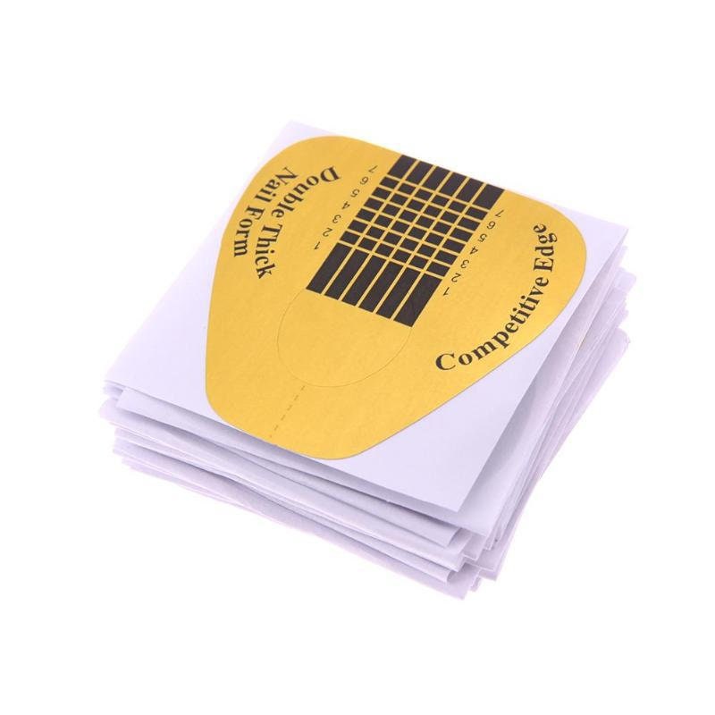 50pcs Nail Extension Curing Guide sticker/ Professional Forms U Shape French Tips Guide Acrylic Curve Nail Form Manicure Styling Tools