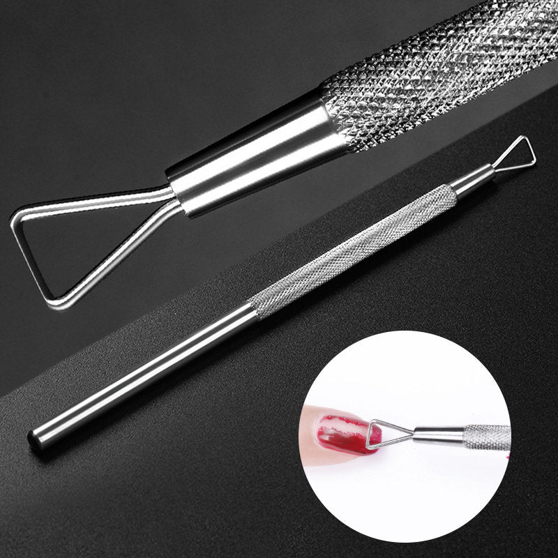 MUST have 1pc Stainless Steel Cuticle Remover/ Double Sided Finger Dead Skin Push/ Nail Cuticle Pusher Manicure Care Tool Scraper