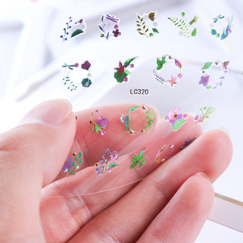 Design 6Pcs Cute Bear Resin Nail Art Decorations 3D Aurora