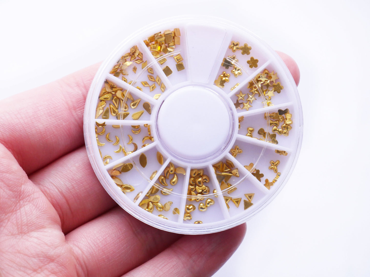 Bohemia Metallic Rivet Glitter Nail Studs Metal Decoration/ Gold mini decal for Nail polish