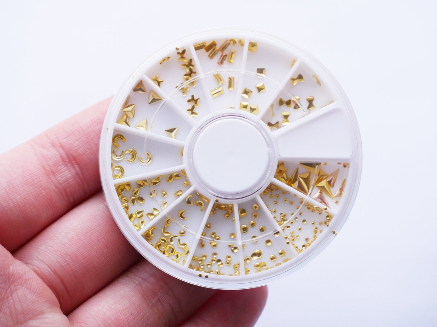 Bohemia Metallic Rivet Glitter Nail Studs Metal Decoration/ Gold mini decal for Nail polish
