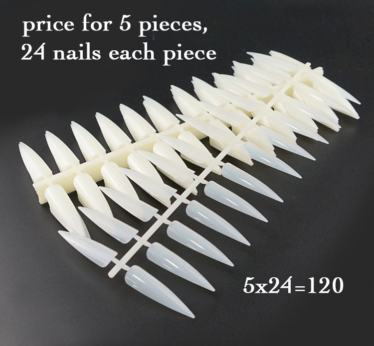 120 pcs Stiletto Nail Color Display Card/ False Nails Acrylic Nail Art Tips Display palette Holder Color Card Nail Polish Showing Board