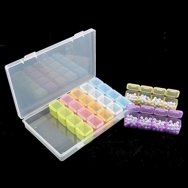 28/54 grids Empty Storage Box Strass Beads Rhinestone/Studs Decals container box/Nail Jewelry Display Removable Container Case