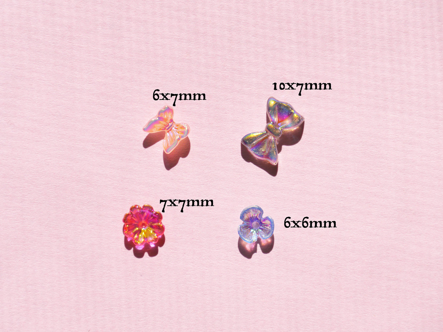 10 pcs 3D Butterfly Floral Bowtie Nail Decal/ Chameleon Tik Tok Nail DIY charm for nail Gel Polish Design