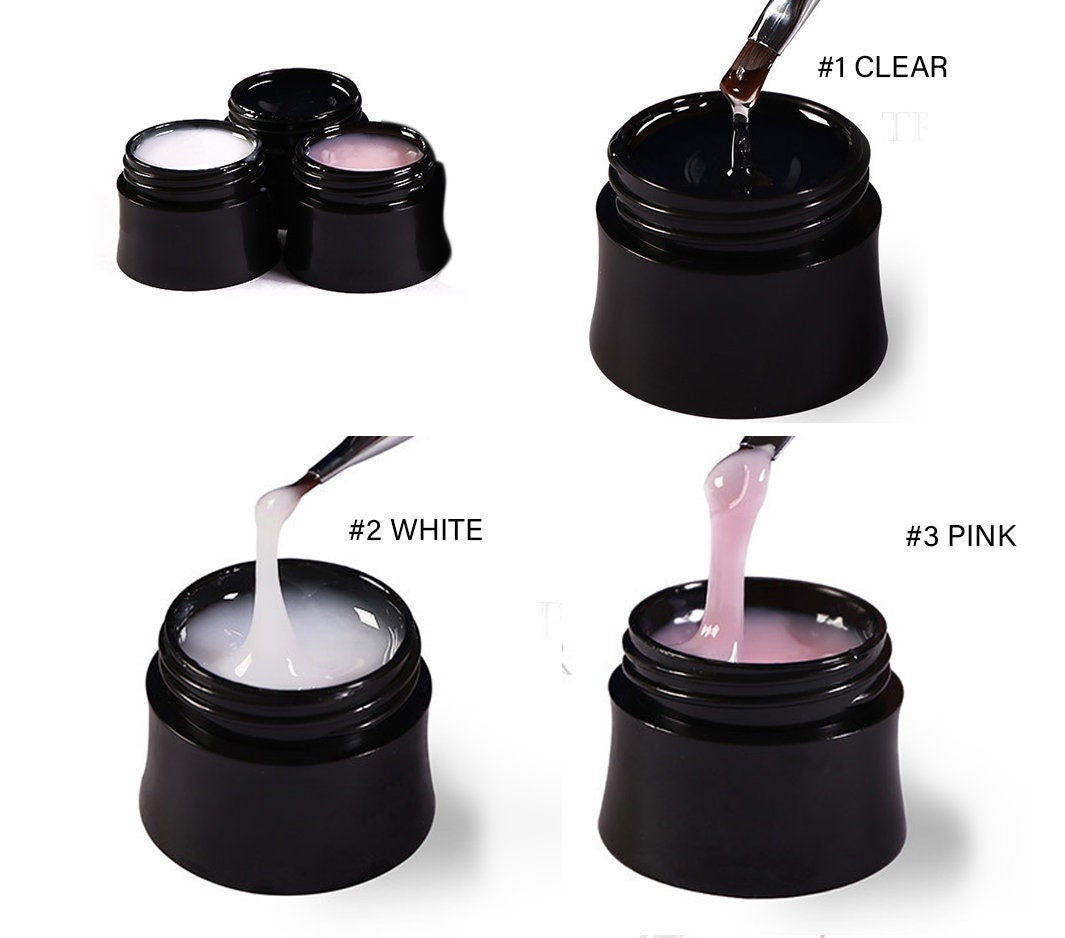 15/30ml Extension Poly Nail Gel LED UV Quick Building Poly Gel extension tips fast Nail builder Camouflage UV Gel Nail Art Coffin Nail